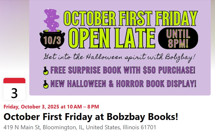 October First Friday Fright-Night! @ Bobzbay Books 3 October 2025