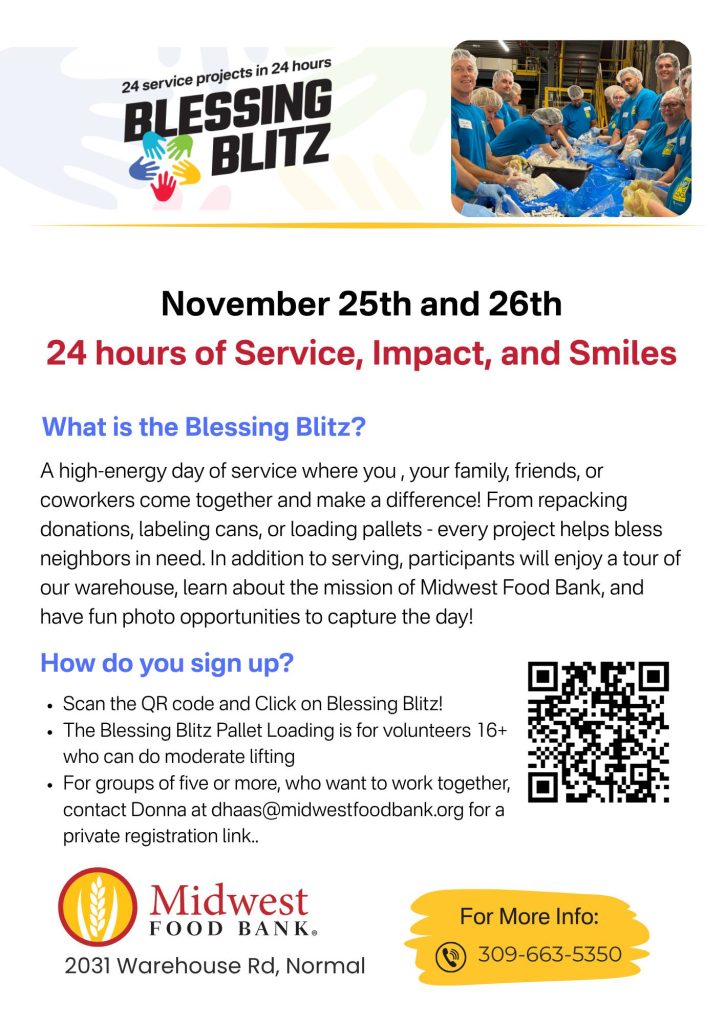 Midwest Food Bank Blessing Blitz 25-26 November 2025