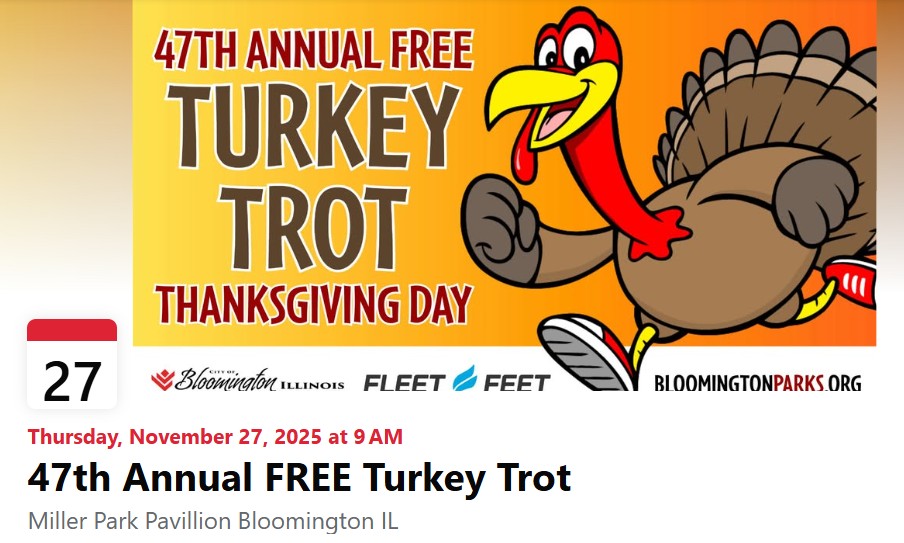 47th Annual FREE Turkey Trot @ Miller Park Pavilion By Bloomington Parks & Recreation & Fleet Feet Bloomington 27 November 2025