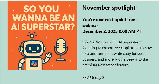 Copilot Free Webinar 2 December 2025