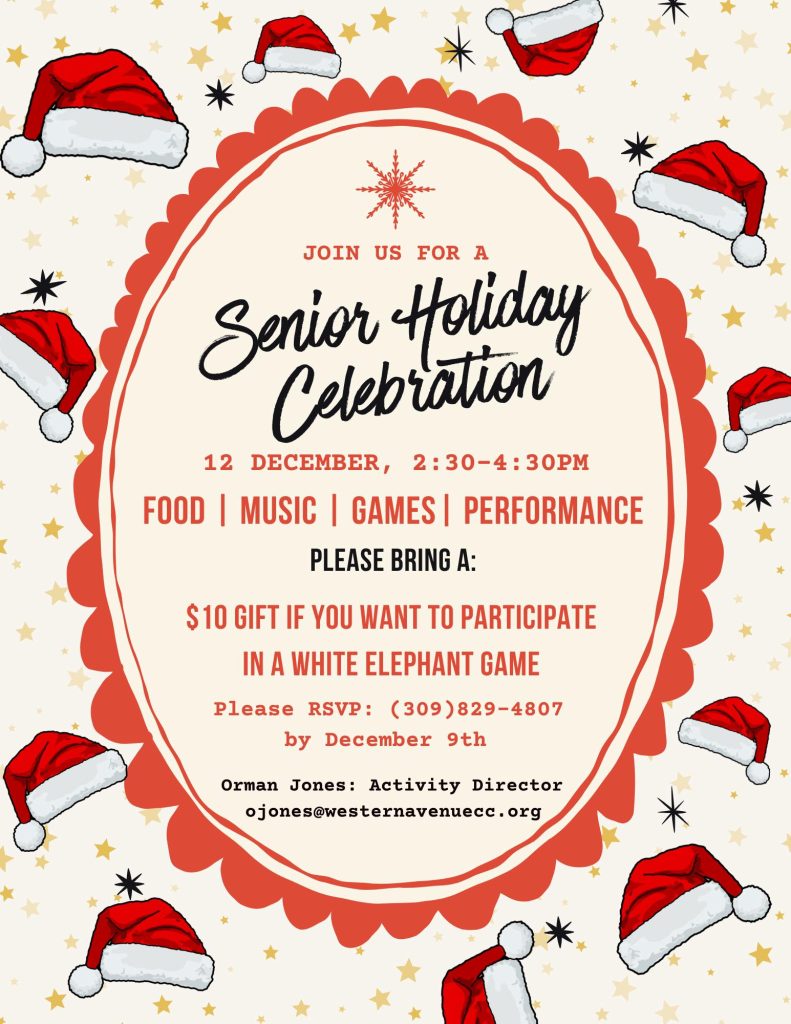 Senior Holiday Celebration @ Western Avenue Community Center 12 December 2025