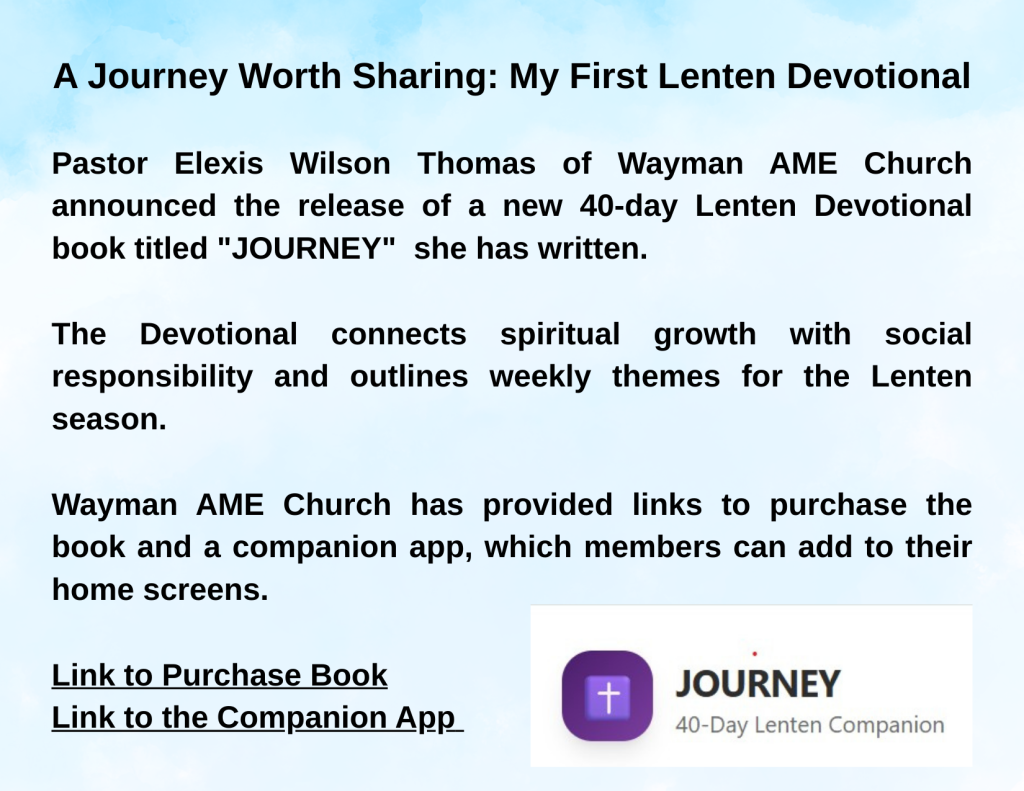 Wayman AME Church 2026 Lenten Devotional