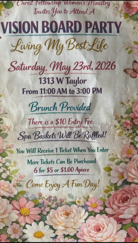 Christ's Fellowship Women's Ministry - Vision Board Party 23 May 2026