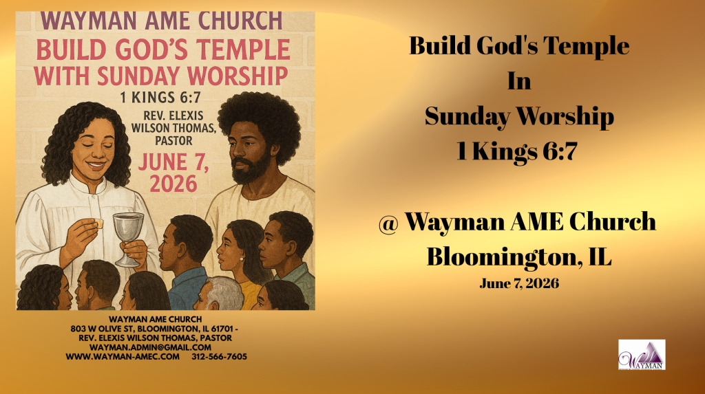 7 June 2026 Build God's Temple With Sunday Worship - 1 Kings 6:7