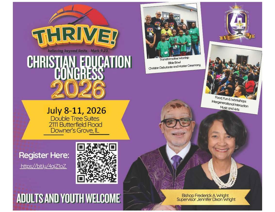 4th Episcopal District of the AME Church 2026 Christian Education Congress (CEC) Registration 8 - 11 July 2026