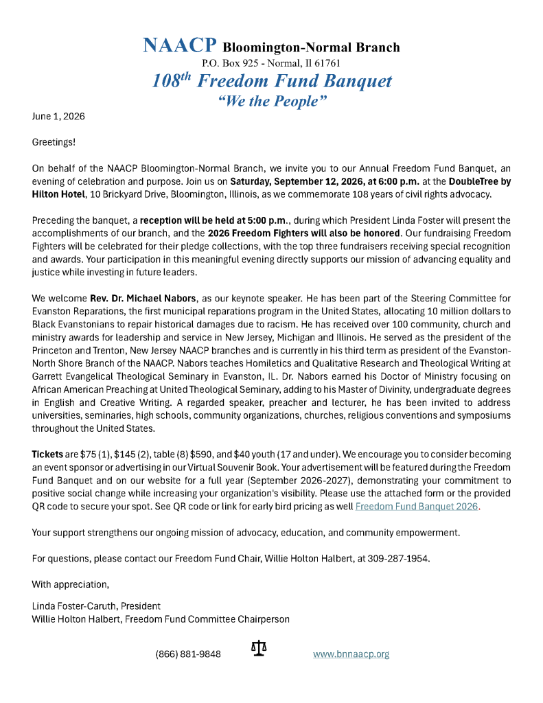 B-N NAACP Freedom Fund History 12 September 2026