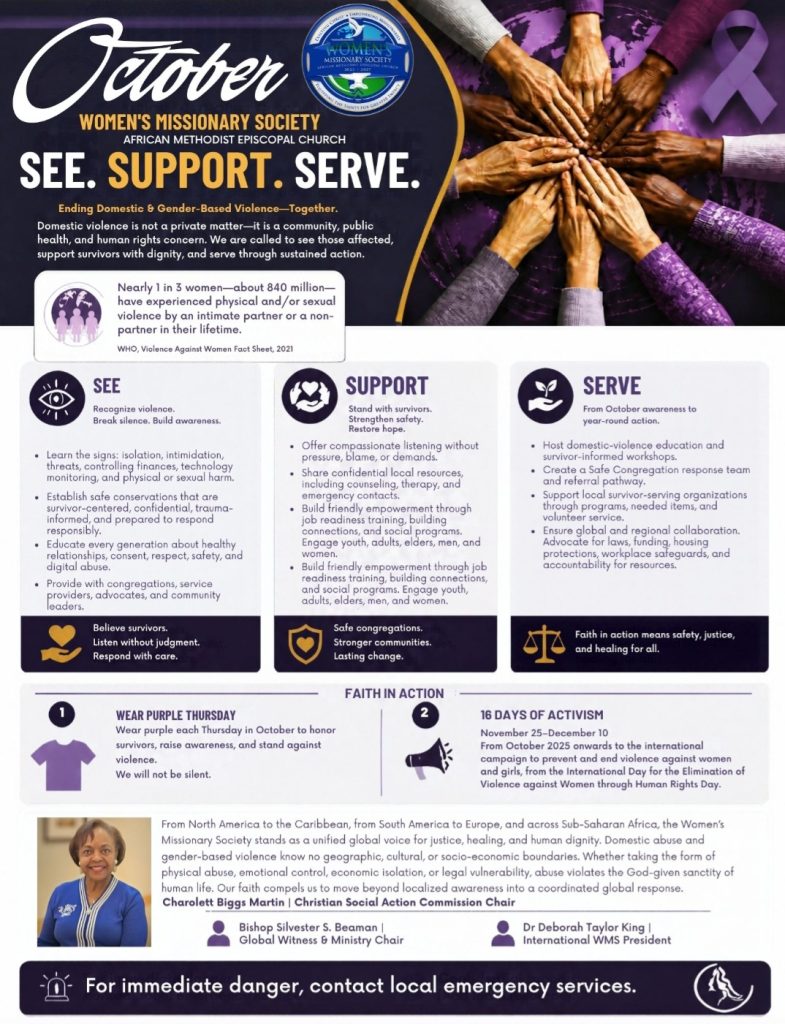 WMS Domestic Violence Month! See-Support-Serve ✨💜 25 October 2026